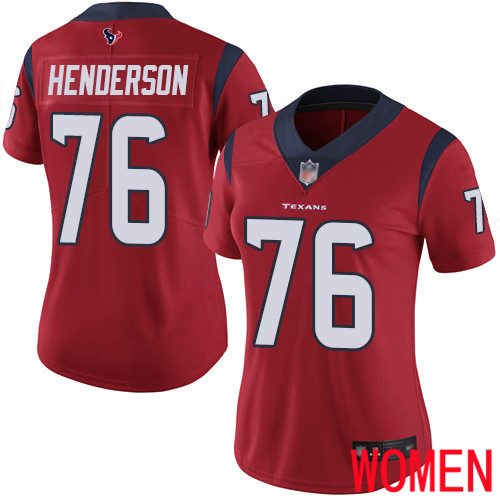 Houston Texans Limited Red Women Seantrel Henderson Alternate Jersey NFL Football 76 Vapor Untouchable